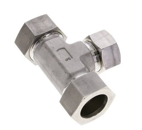 22L & 28L Stainless Steel T-Shape Tee Cutting Fitting 160 bar ISO 8434-1