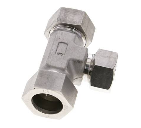 22L & 28L Stainless Steel T-Shape Tee Cutting Fitting 160 bar ISO 8434-1