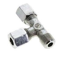 6LL & M10x1 (con) Zink Plated Steel Right Angle Tee Cutting Fitting with Male Threads 100 bar ISO 8434-1