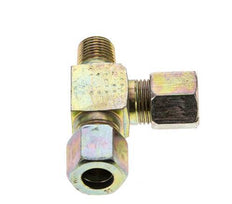 8LL & M10x1 (con) Zink Plated Steel Right Angle Tee Cutting Fitting with Male Threads 100 bar ISO 8434-1