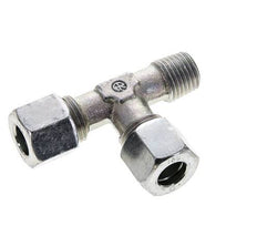 10L & M14x1.5 (con) Zink Plated Steel Right Angle Tee Cutting Fitting with Male Threads 315 bar ISO 8434-1