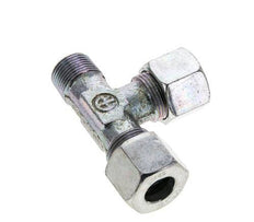 14S & M20x1.5 (con) Zink Plated Steel Right Angle Tee Cutting Fitting with Male Threads 630 bar ISO 8434-1