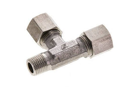 8LL & M10x1 (con) Stainless Steel Right Angle Tee Cutting Fitting with Male Threads 100 bar ISO 8434-1