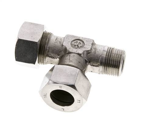 18L & M22x1.5 (con) Stainless Steel Right Angle Tee Cutting Fitting with Male Threads 315 bar ISO 8434-1