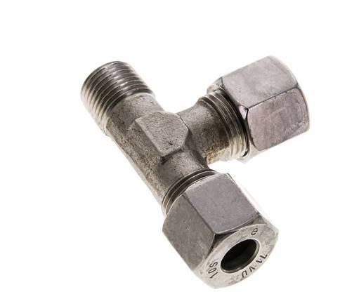 10S & M16x1.5 (con) Stainless Steel Right Angle Tee Cutting Fitting with Male Threads 630 bar ISO 8434-1