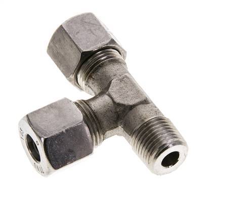 10S & M16x1.5 (con) Stainless Steel Right Angle Tee Cutting Fitting with Male Threads 630 bar ISO 8434-1