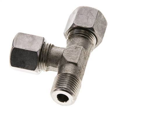 10S & M16x1.5 (con) Stainless Steel Right Angle Tee Cutting Fitting with Male Threads 630 bar ISO 8434-1