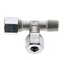 8L & R1/4'' Zink Plated Steel Right Angle Tee Cutting Fitting with Male Threads 315 bar ISO 8434-1