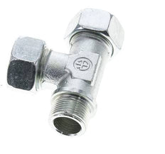 22L & G3/4'' Zink Plated Steel Right Angle Tee Cutting Fitting with Male Threads 160 bar ISO 8434-1