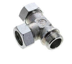 35L & G1-1/4'' Zink Plated Steel Right Angle Tee Cutting Fitting with Male Threads 160 bar ISO 8434-1