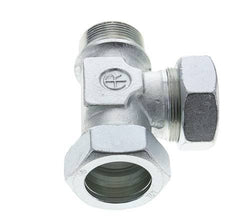 42L & G1-1/2'' Zink Plated Steel Right Angle Tee Cutting Fitting with Male Threads 160 bar ISO 8434-1