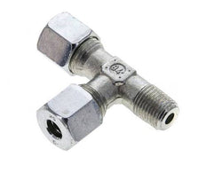 8S & R1/4'' Zink Plated Steel Right Angle Tee Cutting Fitting with Male Threads 630 bar ISO 8434-1