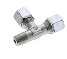 8S & R1/4'' Zink Plated Steel Right Angle Tee Cutting Fitting with Male Threads 630 bar ISO 8434-1
