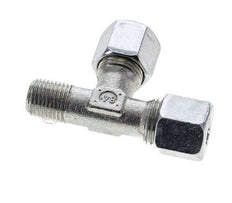 8S & R1/4'' Zink Plated Steel Right Angle Tee Cutting Fitting with Male Threads 630 bar ISO 8434-1