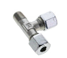 8S & R1/4'' Zink Plated Steel Right Angle Tee Cutting Fitting with Male Threads 630 bar ISO 8434-1