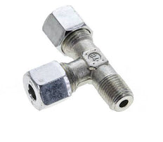 8S & R1/4'' Zink Plated Steel Right Angle Tee Cutting Fitting with Male Threads 630 bar ISO 8434-1