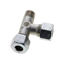 12S & R3/8'' Zink Plated Steel Right Angle Tee Cutting Fitting with Male Threads 630 bar ISO 8434-1