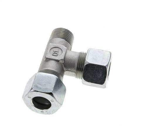 16S & R1/2'' Zink Plated Steel Right Angle Tee Cutting Fitting with Male Threads 400 bar ISO 8434-1