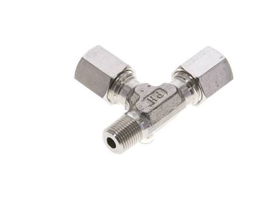 6L & R1/8'' Stainless Steel Right Angle Tee Cutting Fitting with Male Threads 315 bar ISO 8434-1