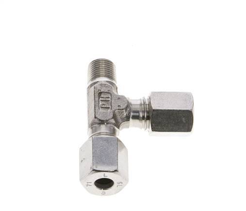 6L & R1/8'' Stainless Steel Right Angle Tee Cutting Fitting with Male Threads 315 bar ISO 8434-1