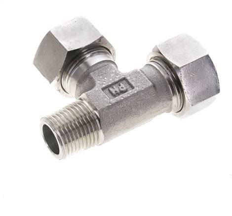 18L & R1/2'' Stainless Steel Right Angle Tee Cutting Fitting with Male Threads 315 bar ISO 8434-1