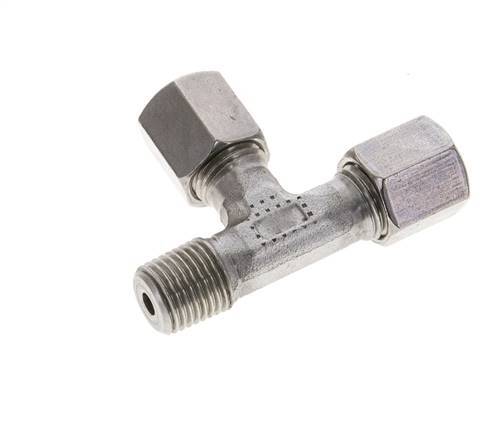 6S & R1/4'' Stainless Steel Right Angle Tee Cutting Fitting with Male Threads 630 bar ISO 8434-1