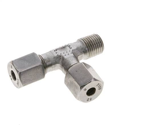 6S & R1/4'' Stainless Steel Right Angle Tee Cutting Fitting with Male Threads 630 bar ISO 8434-1