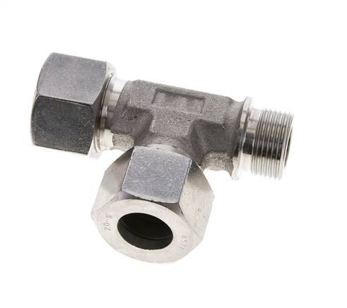 20S & G3/4'' Stainless Steel Right Angle Tee Cutting Fitting with Male Threads 400 bar ISO 8434-1