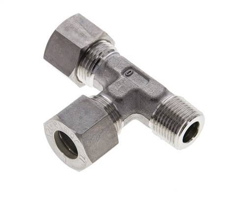 12L & R3/8'' Stainless Steel Right Angle Tee Compression Fitting with Male Threads 315 bar ISO 8434-1