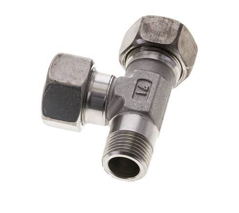 18L & R1/2'' Stainless Steel Right Angle Tee Compression Fitting with Male Threads 315 bar ISO 8434-1