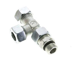 18L & M22x1.5 Zink Plated Steel Right Angle Tee Cutting Fitting with Male Threads 315 bar Adjustable ISO 8434-1