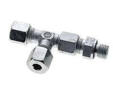 8S & M14x1.5 Zink Plated Steel Right Angle Tee Cutting Fitting with Male Threads 630 bar Adjustable ISO 8434-1