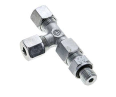8S & M14x1.5 Zink Plated Steel Right Angle Tee Cutting Fitting with Male Threads 630 bar Adjustable ISO 8434-1