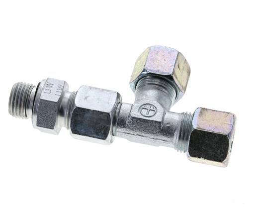 10S & M16x1.5 Zink Plated Steel Right Angle Tee Cutting Fitting with Male Threads 630 bar Adjustable ISO 8434-1