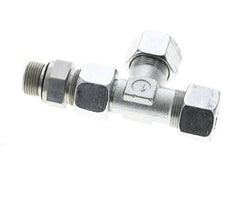 16S & M22x1.5 Zink Plated Steel Right Angle Tee Cutting Fitting with Male Threads 400 bar Adjustable ISO 8434-1