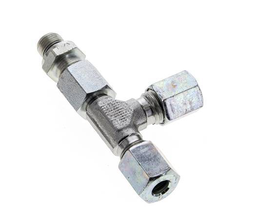 6L & G1/8'' Zink Plated Steel Right Angle Tee Cutting Fitting with Male Threads 315 bar Adjustable ISO 8434-1