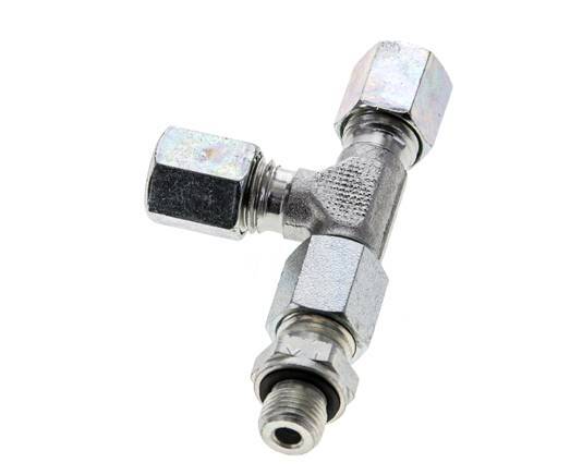 6L & G1/8'' Zink Plated Steel Right Angle Tee Cutting Fitting with Male Threads 315 bar Adjustable ISO 8434-1