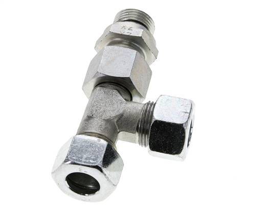 15L & G1/2'' Zink Plated Steel Right Angle Tee Cutting Fitting with Male Threads 315 bar Adjustable ISO 8434-1