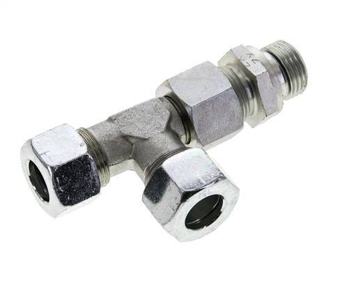 15L & G1/2'' Zink Plated Steel Right Angle Tee Cutting Fitting with Male Threads 315 bar Adjustable ISO 8434-1