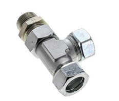 28L & G1'' Zink Plated Steel Right Angle Tee Cutting Fitting with Male Threads 160 bar Adjustable ISO 8434-1