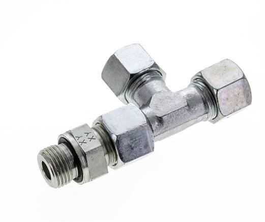 14S & G1/2'' Zink Plated Steel Right Angle Tee Cutting Fitting with Male Threads 630 bar Adjustable ISO 8434-1