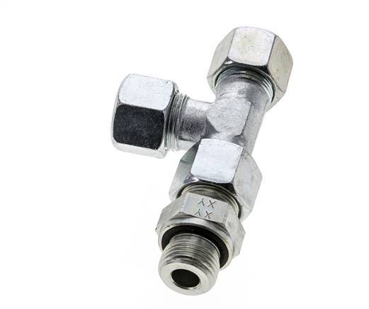 14S & G1/2'' Zink Plated Steel Right Angle Tee Cutting Fitting with Male Threads 630 bar Adjustable ISO 8434-1