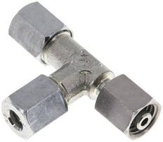 6L Zink Plated Steel Right Angle Tee Cutting Fitting with Swivel 315 bar Adjustable ISO 8434-1