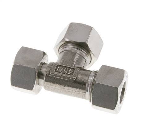 15L Stainless Steel Right Angle Tee Cutting Fitting with Swivel 315 bar Adjustable ISO 8434-1