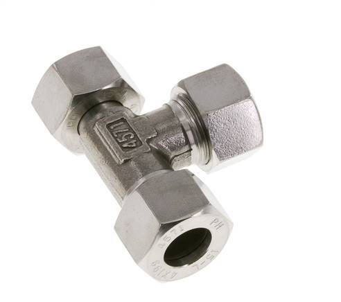 15L Stainless Steel Right Angle Tee Cutting Fitting with Swivel 315 bar Adjustable ISO 8434-1