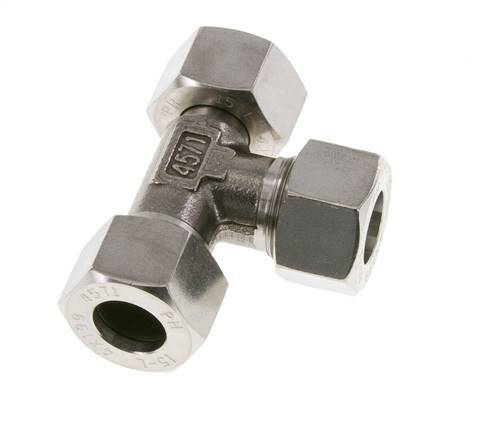 15L Stainless Steel Right Angle Tee Cutting Fitting with Swivel 315 bar Adjustable ISO 8434-1