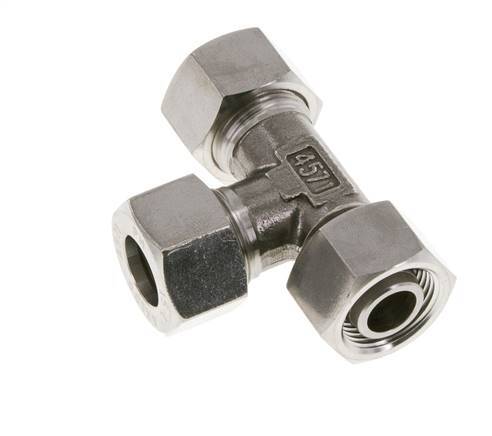 15L Stainless Steel Right Angle Tee Cutting Fitting with Swivel 315 bar Adjustable ISO 8434-1