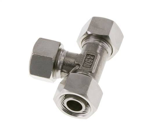 15L Stainless Steel Right Angle Tee Cutting Fitting with Swivel 315 bar Adjustable ISO 8434-1