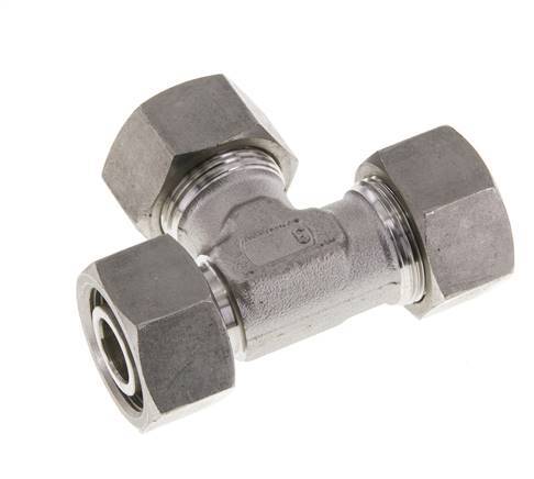 18L Stainless Steel Right Angle Tee Cutting Fitting with Swivel 315 bar Adjustable ISO 8434-1