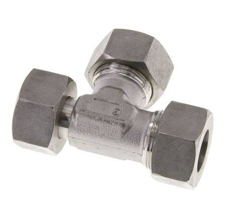18L Stainless Steel Right Angle Tee Cutting Fitting with Swivel 315 bar Adjustable ISO 8434-1